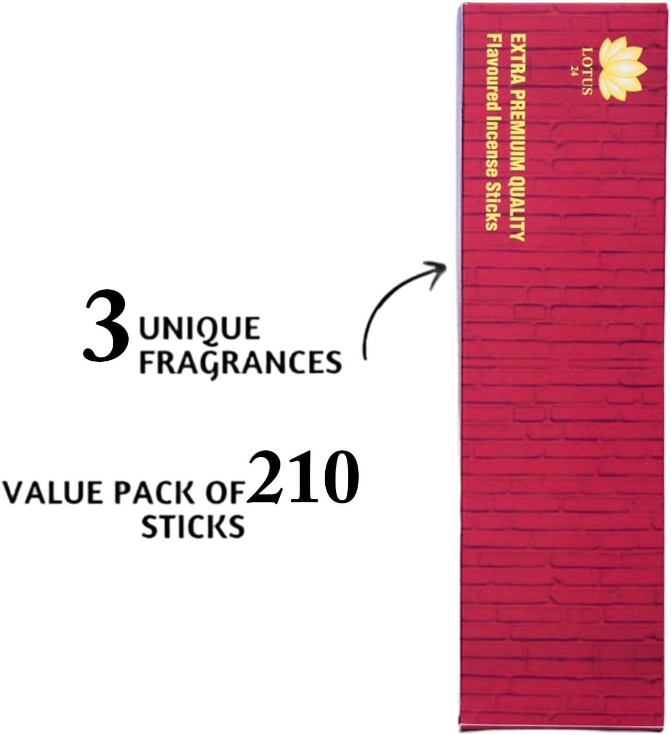 180 Natural Incense Sticks Variety Pack – 180 Insence-Sticks (60 Each of Rose, Nagchampa & Life) | Long-Lasting Inscents-Sticks for Meditation, Home & Spiritual Use (Inciensos Aromaticos)